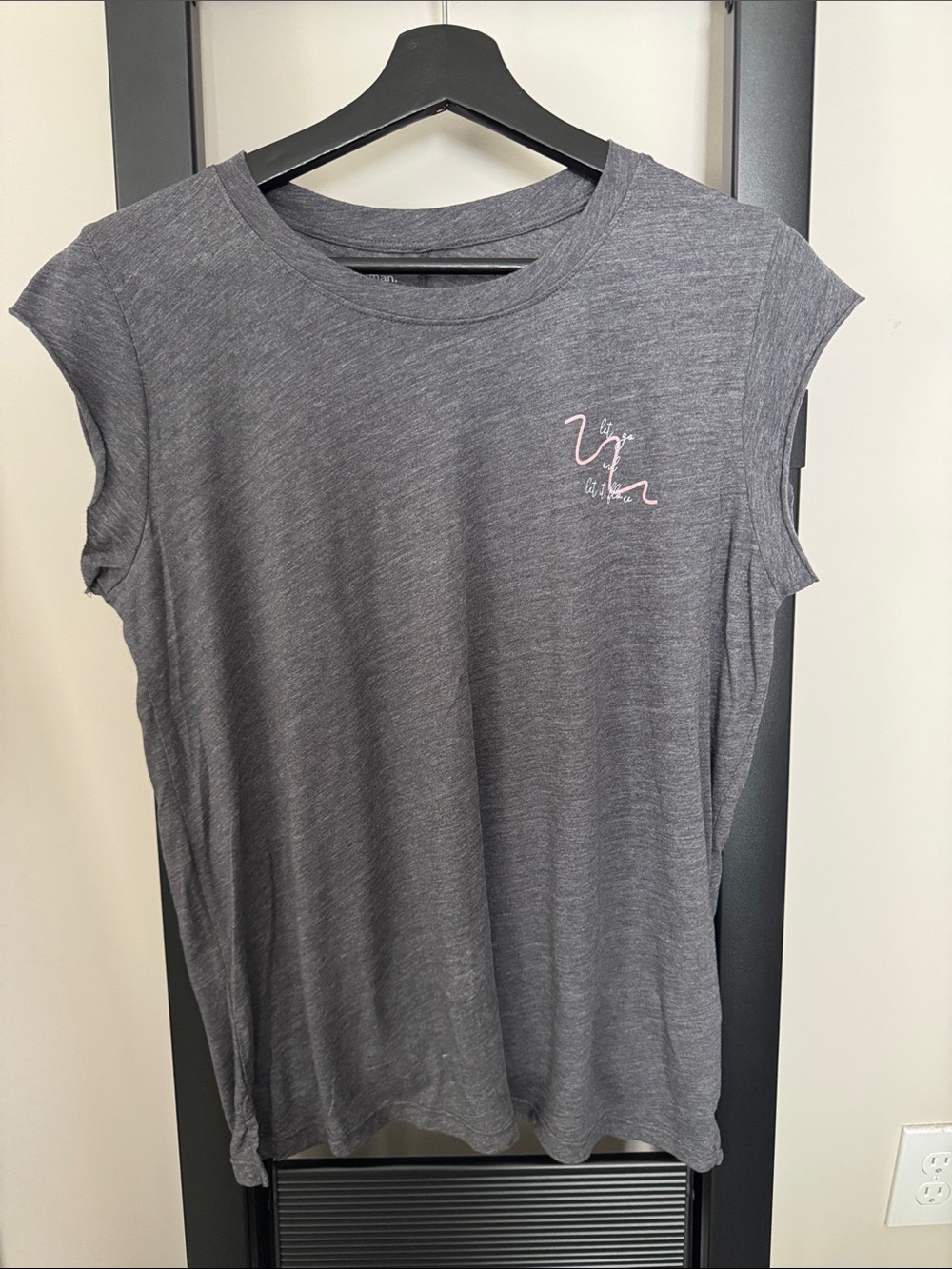 good hYOUman Gray Cap Sleeve Tee